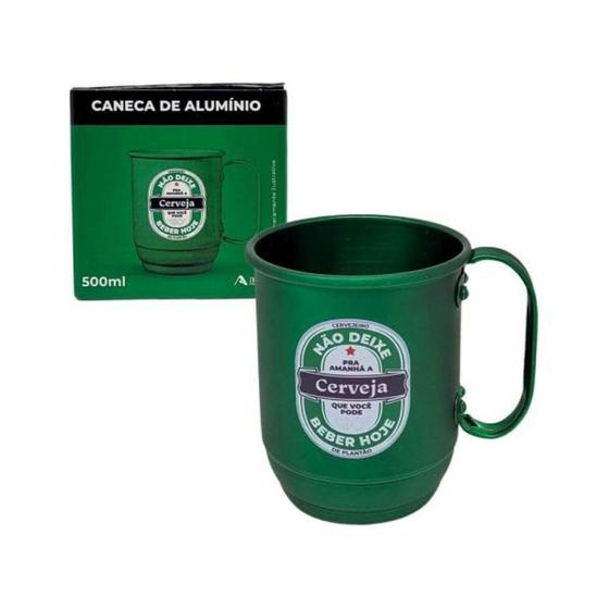 Imagem de Caneca aluminio 500ml nao deixe na luva - allmix