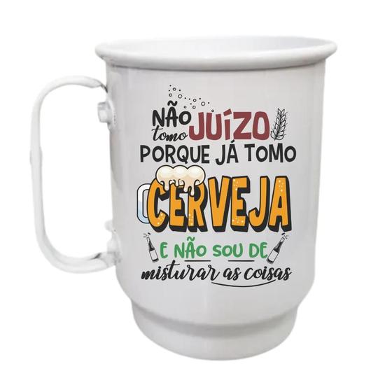 Imagem de Caneca Alumínio 500ml Não tomo juízo porque já tomo cerveja