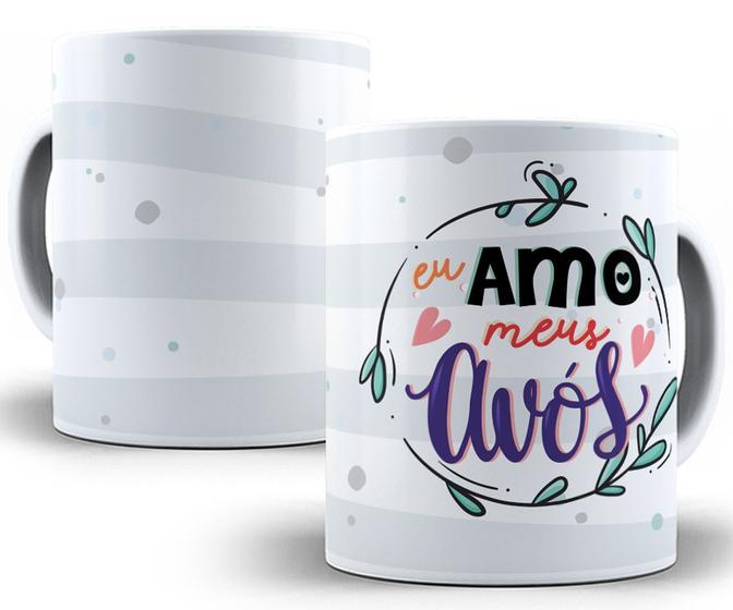 Imagem de Caneca amo meus avós presente dia dos avós fofo divertido