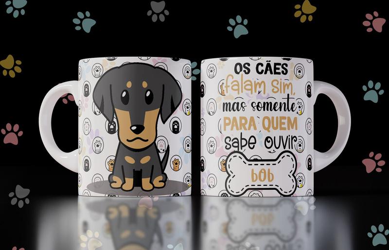 Imagem de Caneca amor aos animais gato/cachorro