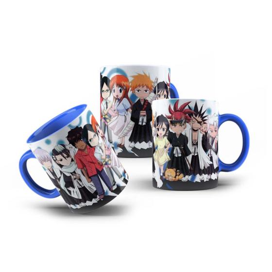 Imagem de Caneca Anime Bleach Personagens Ichigo Rukia Shinigami