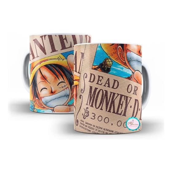 Imagem de Caneca Anime One Piece Monkey D. Luffy Procurado