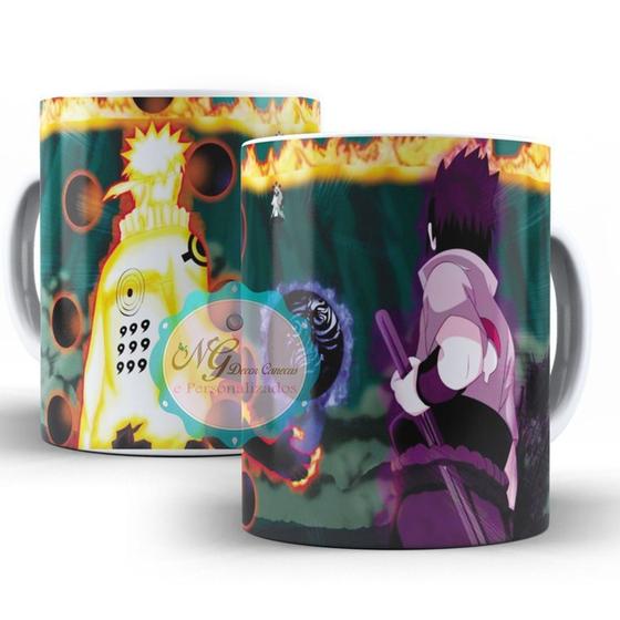 Imagem de Caneca Anime Shippuden Naruto E Sasuke Vs Madara