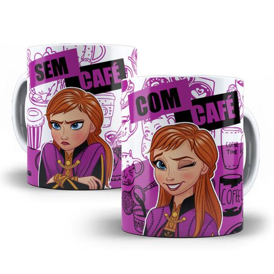 Imagem de Caneca Anna Frozen Com Café Sem Café Porcelana Personalizada