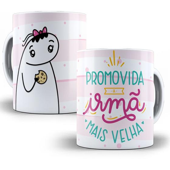 Caneca anúncio de gravidez flork - promovida a irmã - St Personalizados e Variedades Imagem de Caneca anúncio de gravidez flork - promovida a irmã