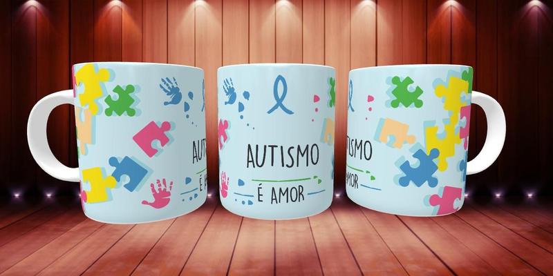 Imagem de Caneca Autismo É Amor Presente Porcelana 325Ml 2