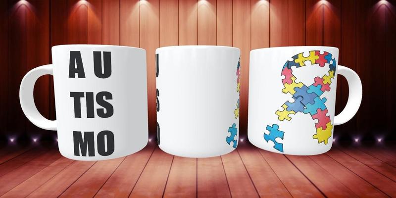 Imagem de Caneca Autismo Presente Porcelana 325Ml