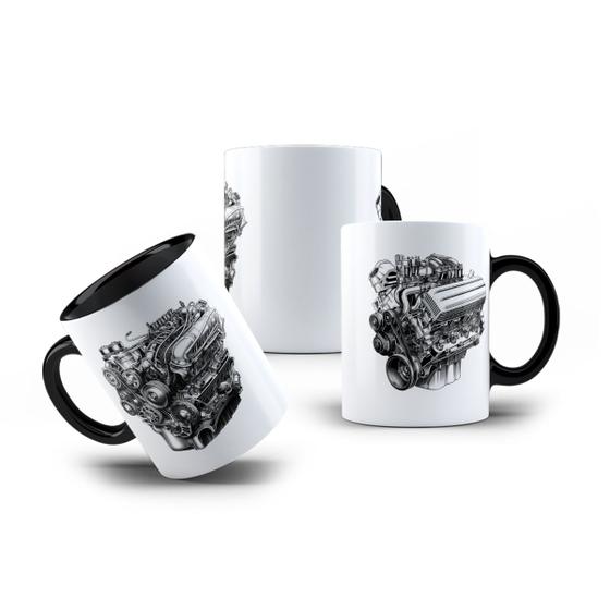 Imagem de Caneca Automotiva Motores de Combustão Interna V8 Power