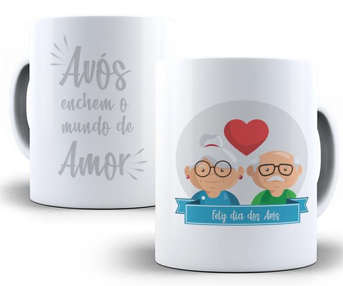 Imagem de Caneca avós enchem o mundo de amor feliz dia dos avós