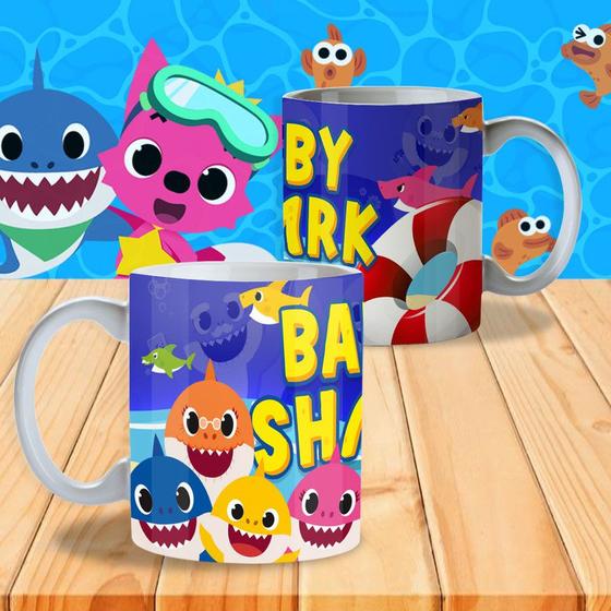 Imagem de Caneca Baby Shark com Nome Especial Dia das Crianças Mod 06