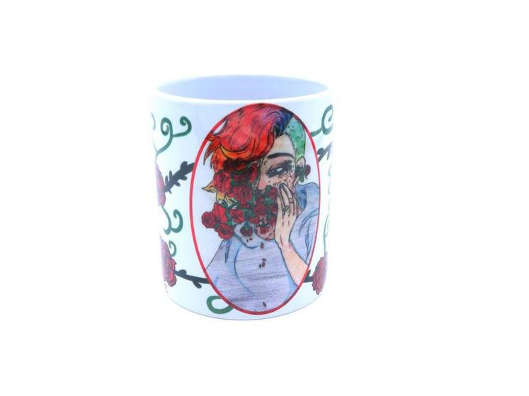 Imagem de Caneca Bad Rose Personagem Autoral - Br1661- Rainbow Rose