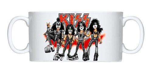 Imagem de Caneca Bandas De Rock Kiss Caricatura Hard Rock Metal