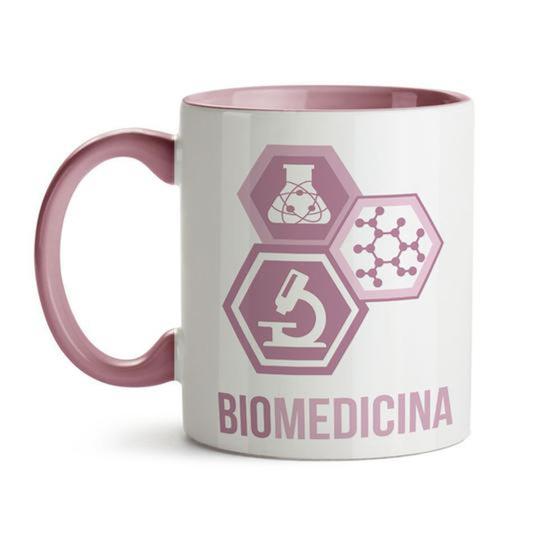 Imagem de Caneca Biomedicina Feminina Alça e Interior Rosa