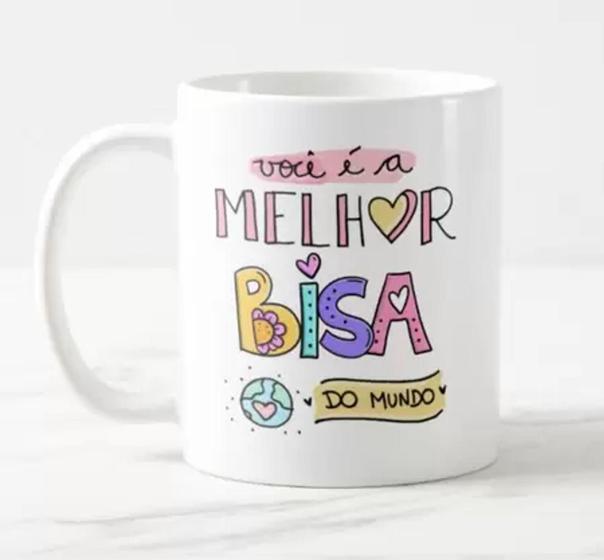 Imagem de Caneca bisavo A melhor bisa do mundo 325ml Caneca Branca Personalizada