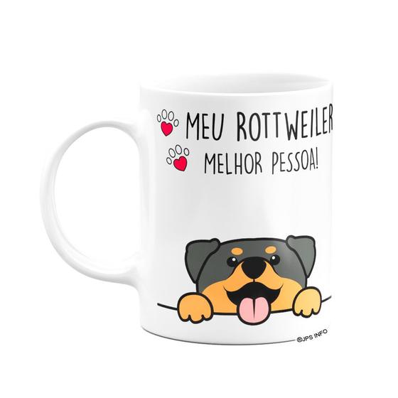 Imagem de Caneca Branca 325ml - Meu Rottweiler, melhor pessoa!