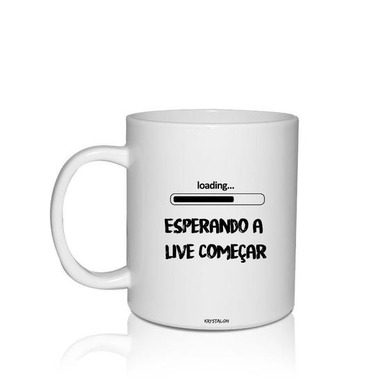 Imagem de Caneca Branca Acrílico Personalizada - Esperando A Live