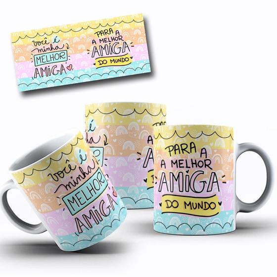 Imagem de Caneca Branca Amigas Amizades Mod.7