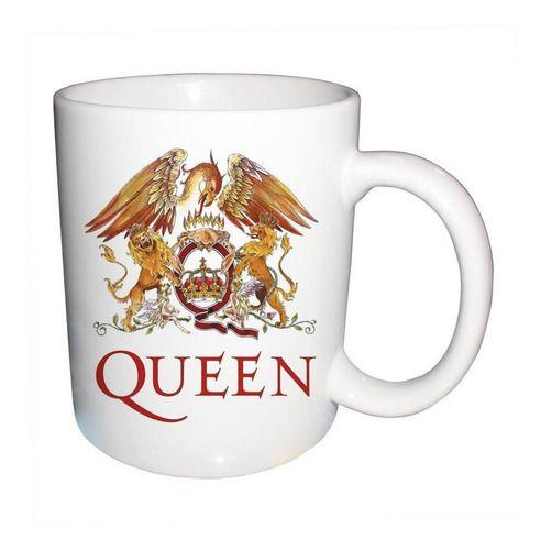 Imagem de Caneca Branca Bandas De Rock Queen Logo Fred Mercury