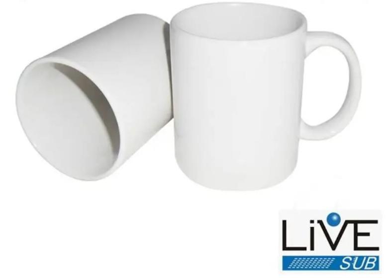 Imagem de Caneca Branca De Porcelana Para Sublimação 325ML live