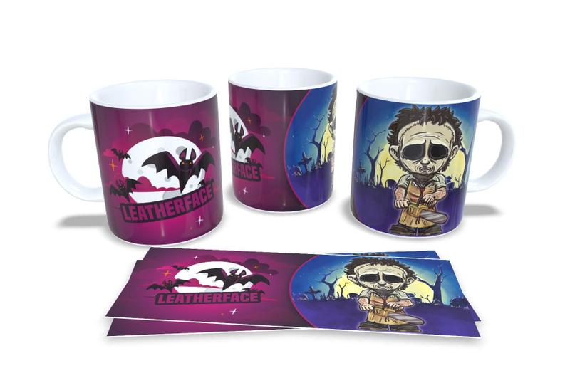 Imagem de Caneca Branca de Porcelana Personalizada Coleção Terror Hallowen