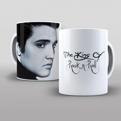 Imagem de Caneca Branca Elvis Presley Rei Do Rock Filme Logo Cantor