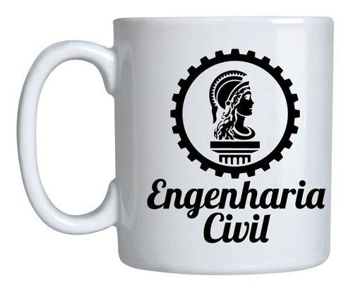 Imagem de Caneca Branca Engenharia Civil Profissões Engenheiro