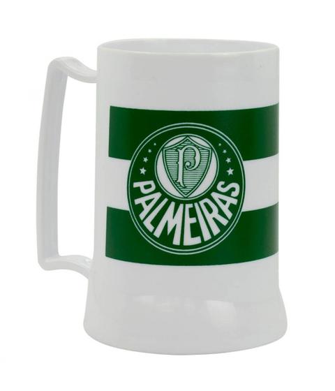 Imagem de Caneca Branca Gel Isolante Térmico 400ml - Palmeiras