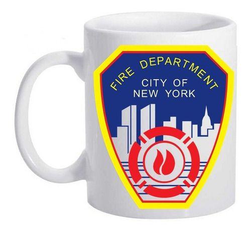 Imagem de Caneca Branca Militar Bombeiro Fire American Nypd Americano