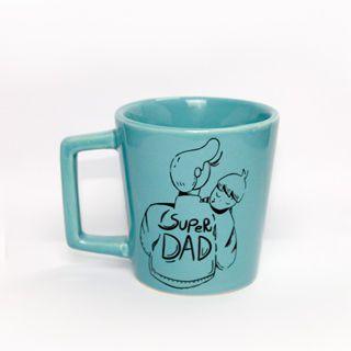 Imagem de Caneca Buck Ret 390Ml Azul Turquesa/Preto Pais Super Dad