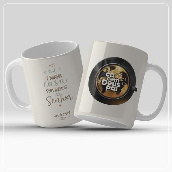 Imagem de Caneca Café com Deus Pai - Com Frase