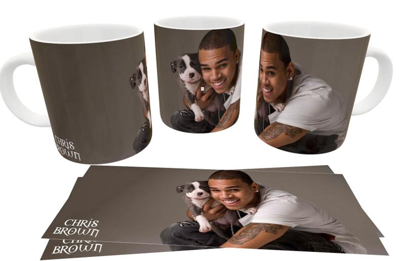 Imagem de Caneca Cantores Chris Brown 08