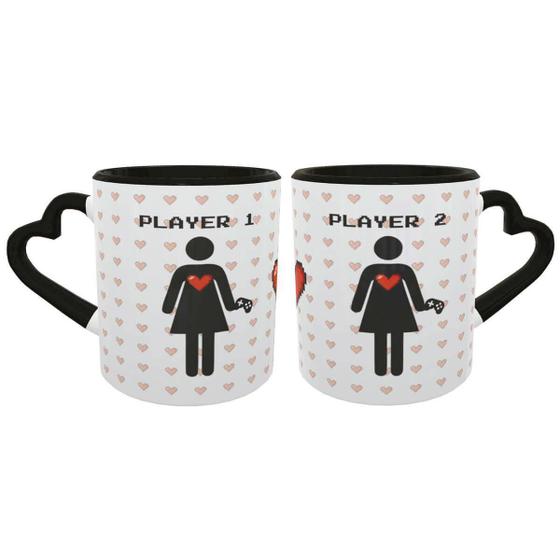 Imagem de Caneca Casal Gaymer Player 1 E Player 2 Mxm Dia Dos