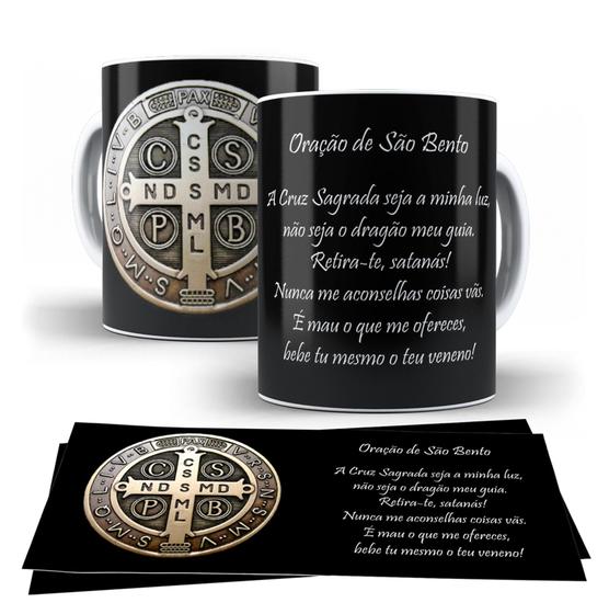 Imagem de Caneca católica Medalha de São Bento