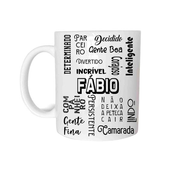 Imagem de Caneca Cerâmica 325ML Com Nome Fábio