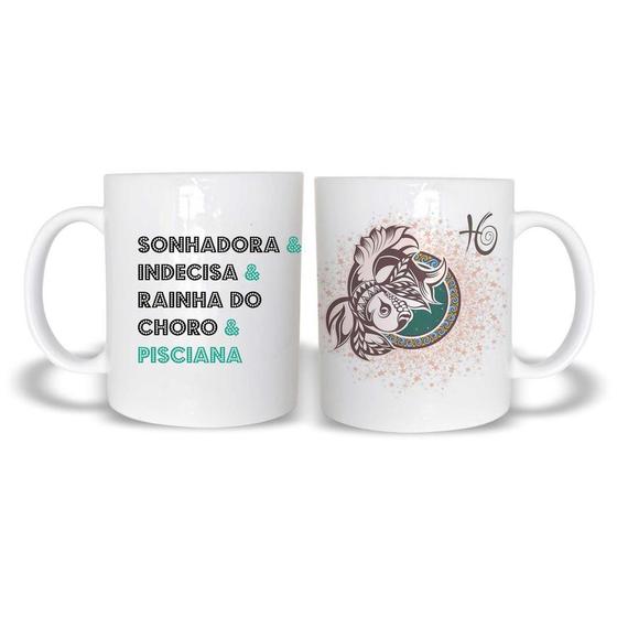 Imagem de Caneca Cerâmica 325ML De Signo Peixes Características