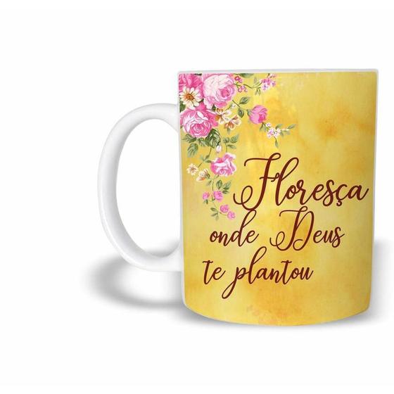 Imagem de Caneca Cerâmica 325ML Evangélica  Onde Deus Te Plantou