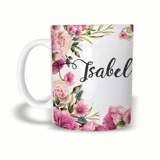 Imagem de Caneca Cerâmica 325ML Presente Especial Nome Isabel