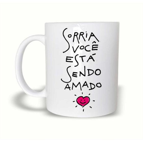 Imagem de Caneca Cerâmica 325ML Sorria Você Está Sendo Amado