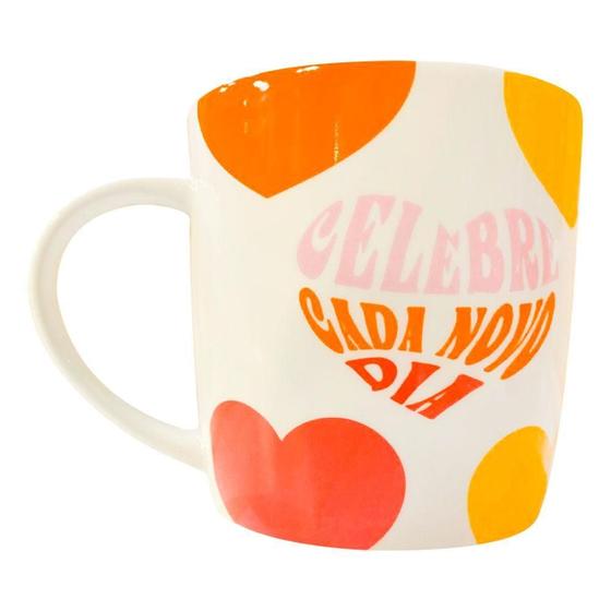 Imagem de Caneca Ceramica 400Ml - Frases Cores E Amores Celebre