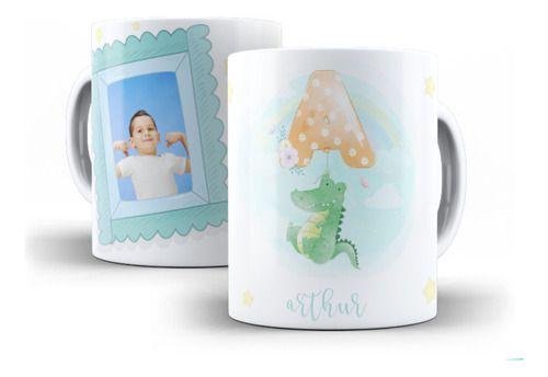 Imagem de Caneca Cerâmica Aluno Nome Personalizada Bichinhos