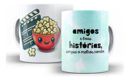 Imagem de Caneca Cerâmica Amigos Boas Histórias Presente Barato 15029