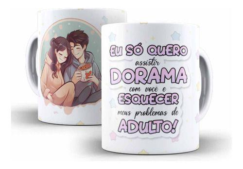 Imagem de Caneca Cerâmica Assistir Dorama Com Você Presente Fofo 13884