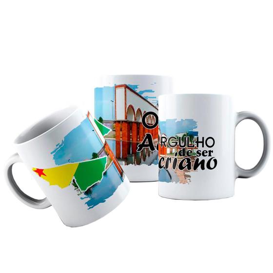 Imagem de Caneca Cerâmica Bandeira Acre Orgulho De Ser Acriano