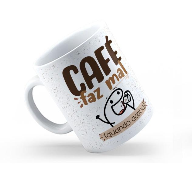 Imagem de Caneca Cerâmica Branca Flork Café 325ml