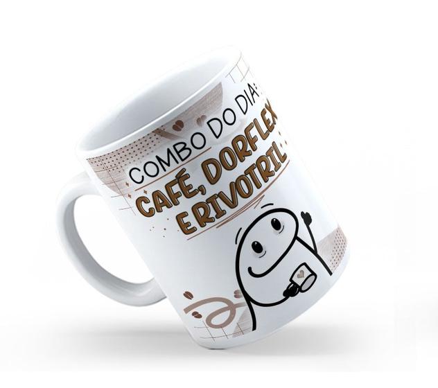 Imagem de Caneca Cerâmica Branca Flork Café 325ml