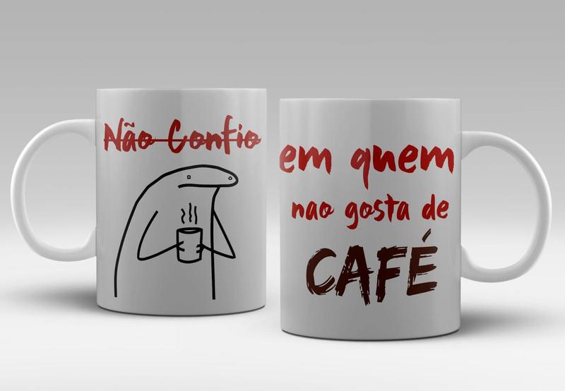 Imagem de Caneca Cerâmica Branca Flork Memes  325ml (Porcelana)