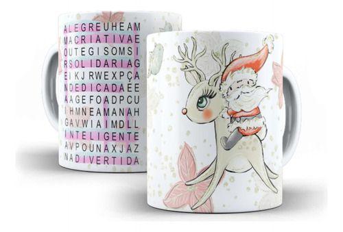 Imagem de Caneca Cerâmica Caça-palavras Natal Presente Secreto 9770