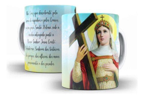 Imagem de Caneca Cerâmica Católica Santa Helena Frase Especial 9828