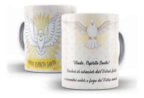 Imagem de Caneca Cerâmica Católica Vinde Espírito Santo Desenho 9845