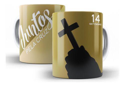 Imagem de Caneca Cerâmica Dia Bíblia Católica Justos Pela Cruz 2131